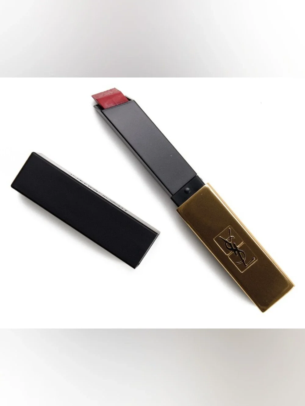 🧚‍♀️N°27 CONFLICTING CRIMSON YSL RARE The Slim Leather Matte Lipstick NWT
